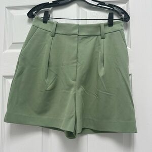 Favorite Daughter The Favorite High-Rise Wide-Leg Shorts - Size 6 - Basil - NWT